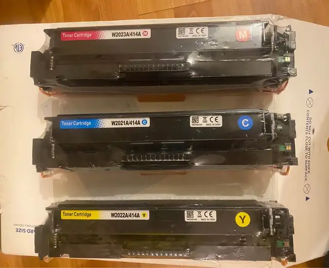 New(Tri colour) Toner Cartridges Replacement for HP-414A| Use wi in Printers, Scanners & Fax in City of Toronto - Image 3