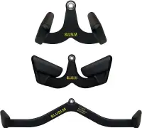 Set of 3 Heavy-duty Lat and Bicep Pull-down Bars. Brand new