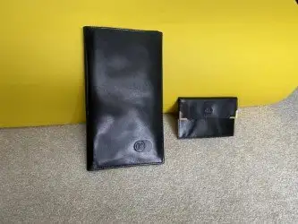 Genuine Cow Hide Leather - bifold wallet and Passport Holder, View more
