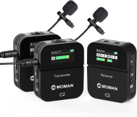 Moman C2X Wireless Lavalier Microphone System with Transmitter