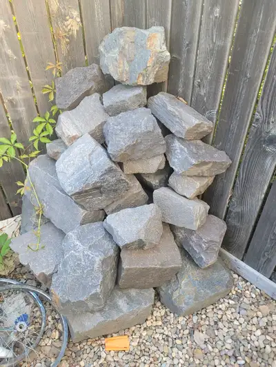 Priced for a quick sale! Need gone! Beautiful Black in color Limestone Rocks. All to most are differ...