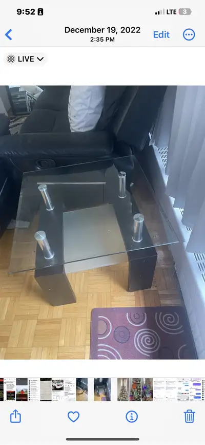 1 sofa 3 seater, one  coffee  table and side table, View more