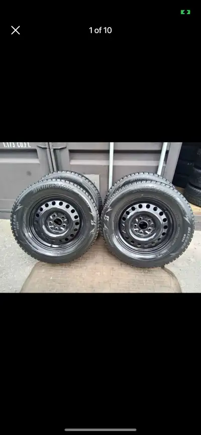 Set of 4 BRIDGESTONE Winter tires with rims(225 65 17) Pattern (5x120) TPMS 2016 HONDA ODYSSEY