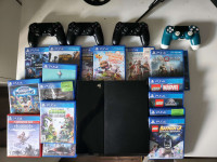 PS4 in Great Condition + 16 games + 4 controllers