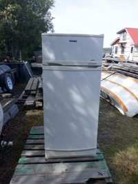 Unique propane refrigerator, upright with freezer compartment