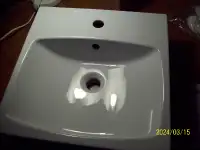 Ikea bathroom sink and LED glass waterfall faucet