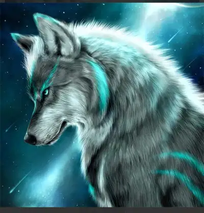 Studio Diamond painting Blue Wolf brand new , View more