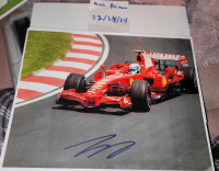 Felipe Massa signed 8x11 photos Ferrari F1 / Photos 8x10 signées