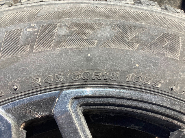 Bridgestone Blizzak winter tires on rims. in Tires & Rims in Sudbury - Image 3