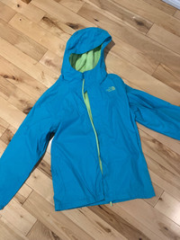 North Face girls lined raincoat 