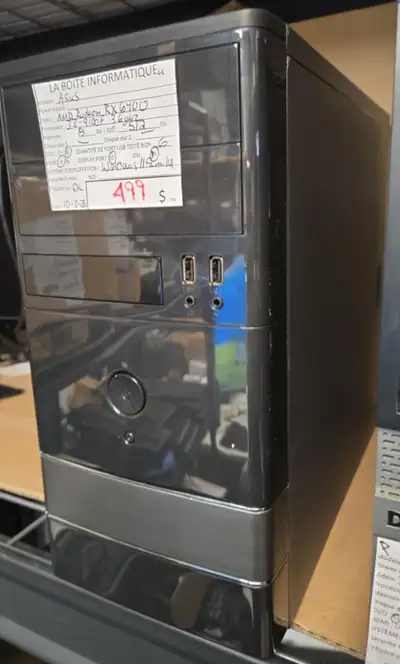 PC Gaming Léger ASUS i3-9100F 8GB DDR4 SSD 512Go HDMI RX6400, View more