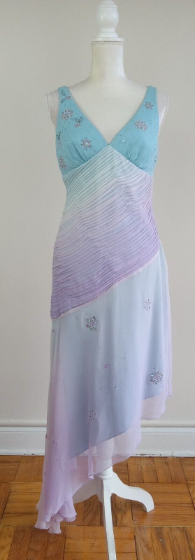 Size 1 LAUNDRY by Shelli Segal Y2K Unicorn Ombre Mermaid Silk-Ch in Women's - Dresses & Skirts in Markham / York Region - Image 3