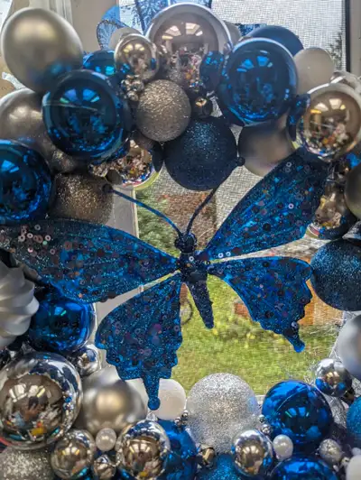 New butterfly Christmas wreath  21 in, View more