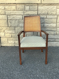 6 midcentury modern MCM rattan cane chairs