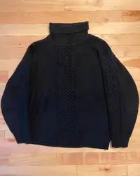 Saks Fifth Avenue Sweater Pullover 100% Cashmere Authentic Black