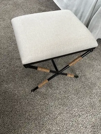 Upholstered X-Leg Stool, View more