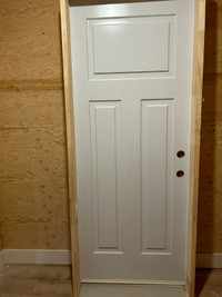 32” Steel door with self closing hinges - Interior to Garage