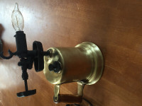 Antique brass blow torch lamp