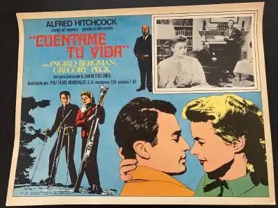 Spellbound Mexican vintage Lobby Card 1945 film Hitchcock, View more