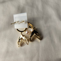 S925 Silver Studs Earrings Fish Tail