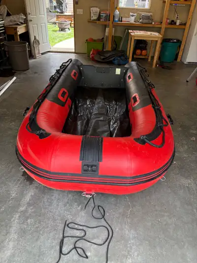 Rigid inflatable boat - perfect for floating the Bow! 10ft long by 5ft wide. Rigid transom accepts a...