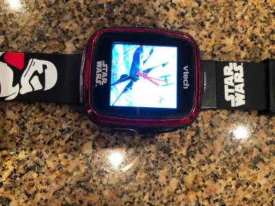 VTech Kidizoom Star Wars Stormtrooper Smart Watch in Black/Red, View more