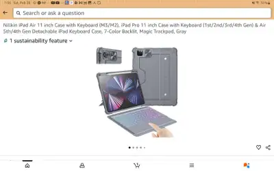 Nillkin iPad backlit Keyboard case for iPad 11 pro and iPad Air , View more
