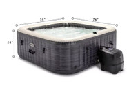 BRAND NEW Greystone 6-Person Inflatable Square Hot Tub Spa