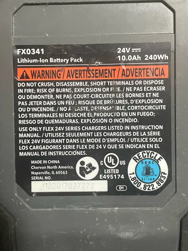 FLEX 24V Brushless FX3181A Grinder & 10Ah FLEX FX0341 battery in Power Tools in Calgary - Image 4