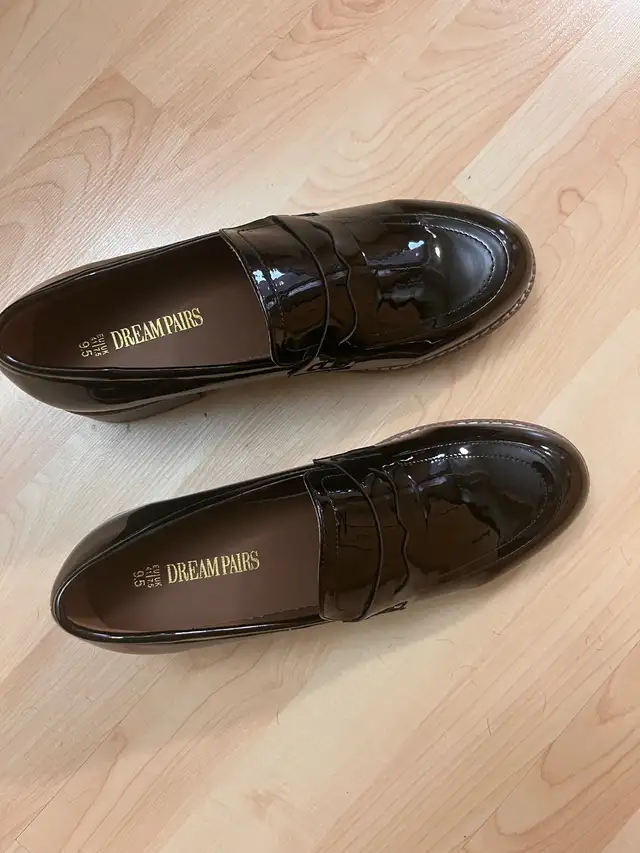 NEW — Black Patent Loafers Women Size 9.5 Dream Pairs  in Women's - Shoes in City of Toronto - Image 4