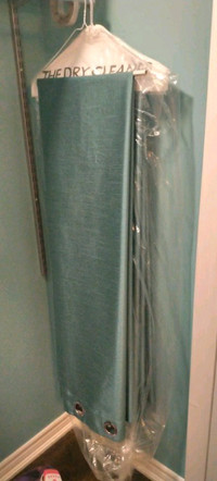 Turquoise Window Covering/Drapes  (2 panels total) 