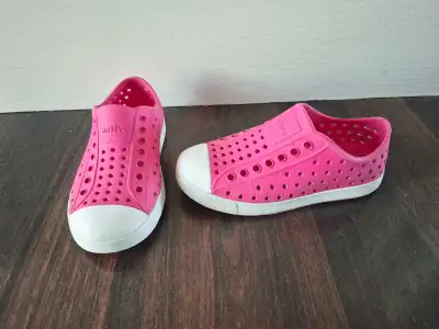 Pink Native shoes kid size 10, View more