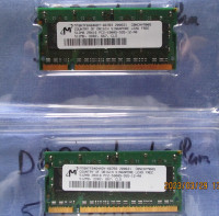 2 Sticks of 512 MB DDR2 Laptop RAM