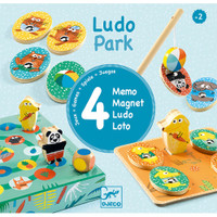 Brand New-Djeco Ludo Park Children  4-in-1  Game set