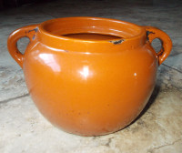1930's RARE Vintage Alberta Medalia Crockpot Marked Pottery Bowl