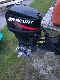 2001 merc 25hp 2 stroke outboard with controls/tank