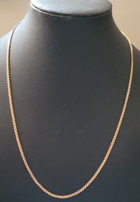 Vintage 2mm - 10K Yellow Gold 19.25" Long Chain Necklace