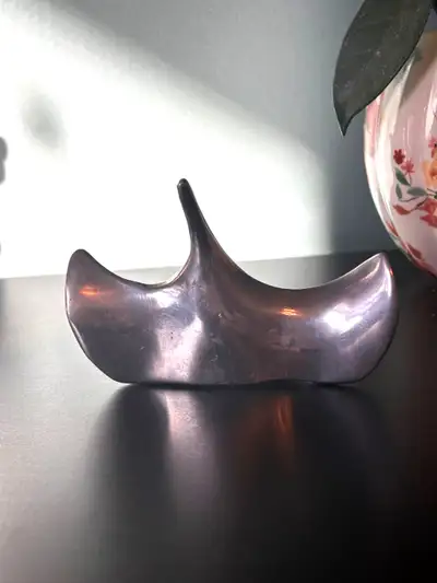 Vintage Hoselton Flying Goose Sculpture Aluminum Metal Hand Crafted Canadian Art Sculpture, Modernis...