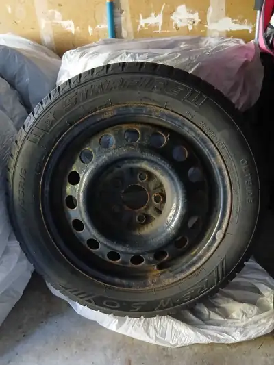 4 snow tires. Only had them 2 winters, perfect tread. Size of tire in picture. Stored indoors during...