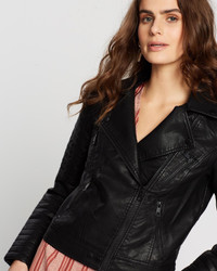 Brand new Vero Moda Faux Leather Jacket with black furniture, XS