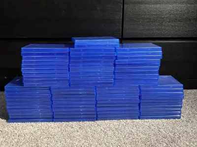 OEM PlayStation cases. Can be used for PS4 or PS5 games. Each case holds 1 disc. Buyer must pick up...