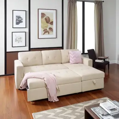 Brand New Sectional Sofa Bed with USB Charging Port In Sale, View more