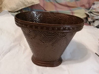 Metal bronze color planter /container