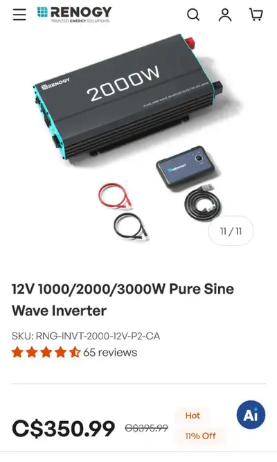 renogy 2000w inverter, View more