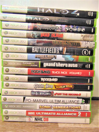 Xbox 360 Games - Halo, Battlefield, Rockband, Marvel, GTA4