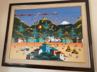 Painting with Frame - Ecuador mountain