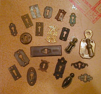 key hole covers - antique