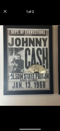 Johnny Cash Framed Picture