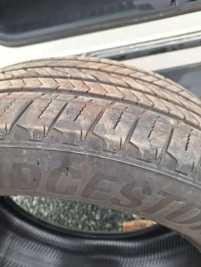 4-All season Bridgestone Alenza tires size 235/55/20 (no rims) These are worn but will definitely ru...