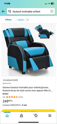 Fauteuil inclinable pour enfants.